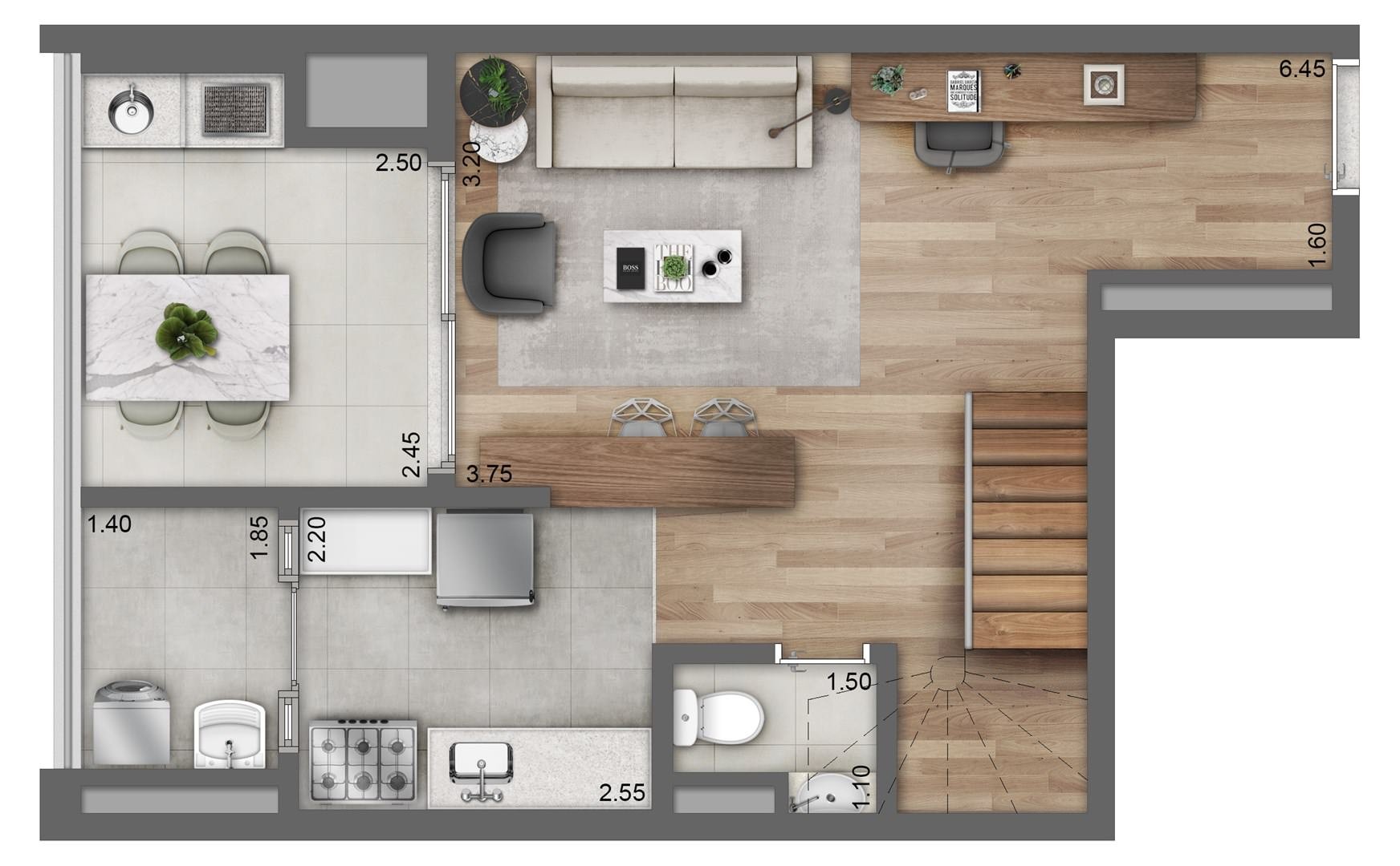 DUPLEX 91m²