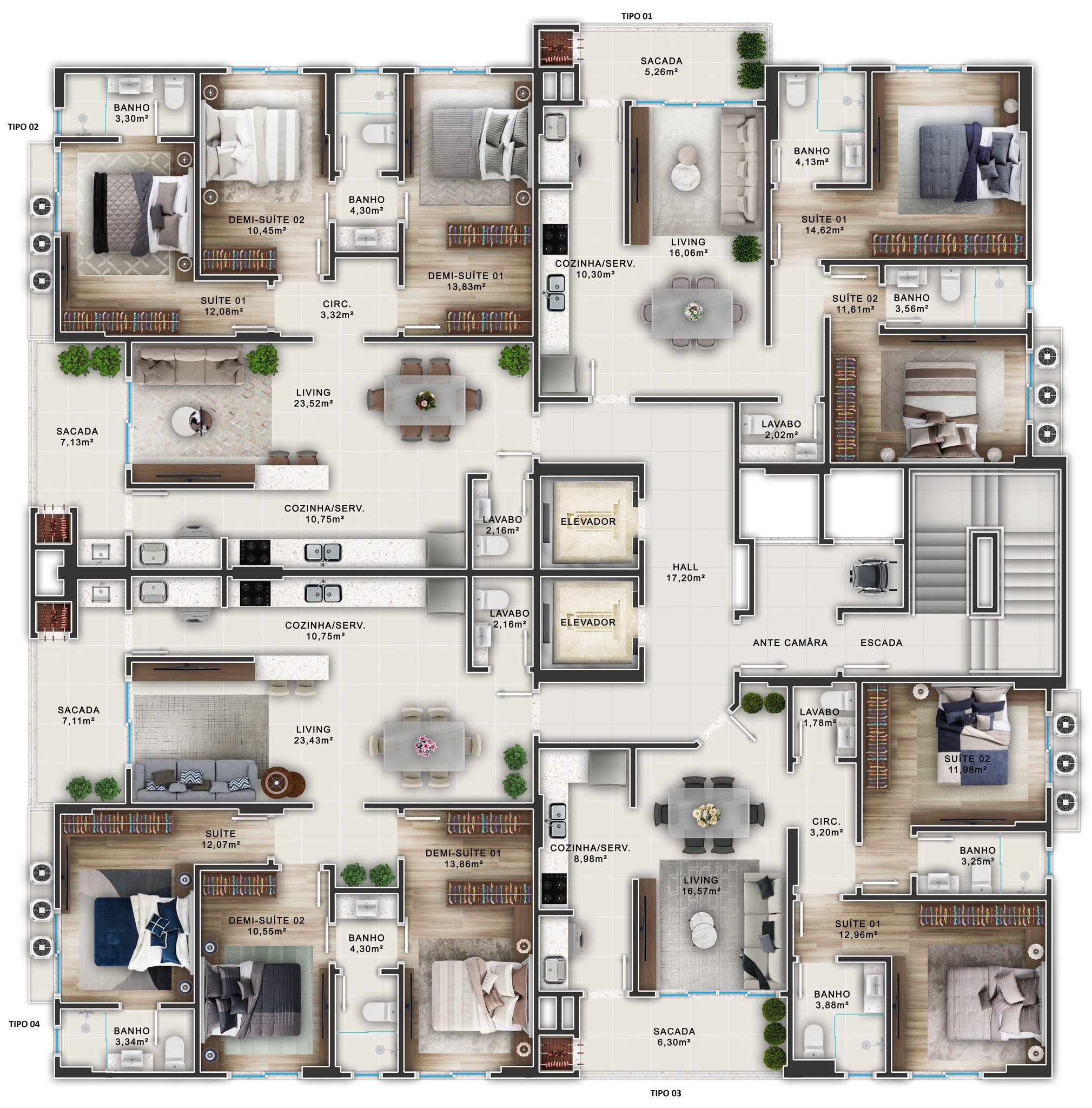 Bruxelas - Apartamento Tipo