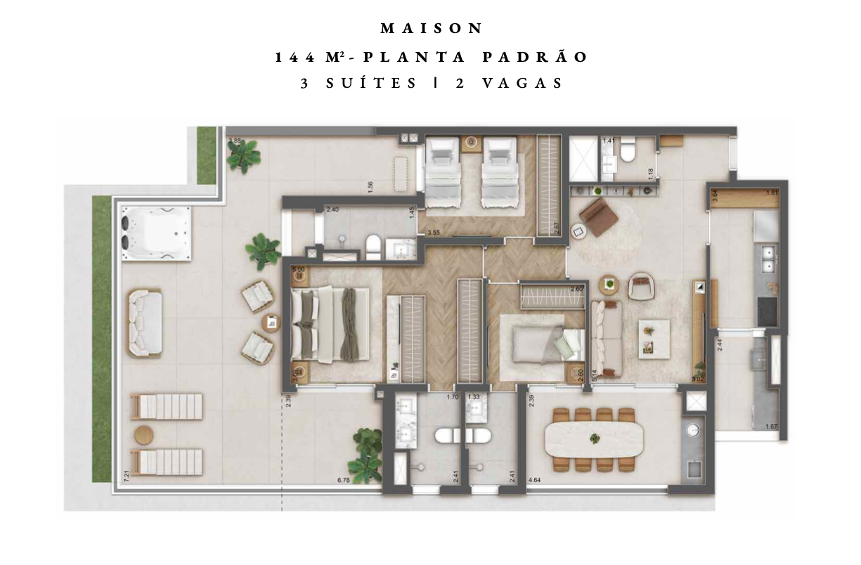 144 m² Maison Padrao