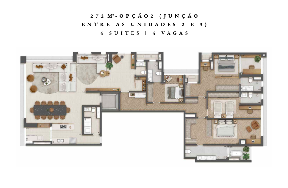 272 m² opc. 2 Juncao unid. 2 e 3