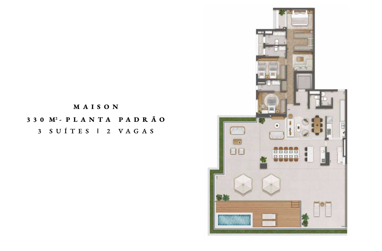 330 m² Maison planta padrao