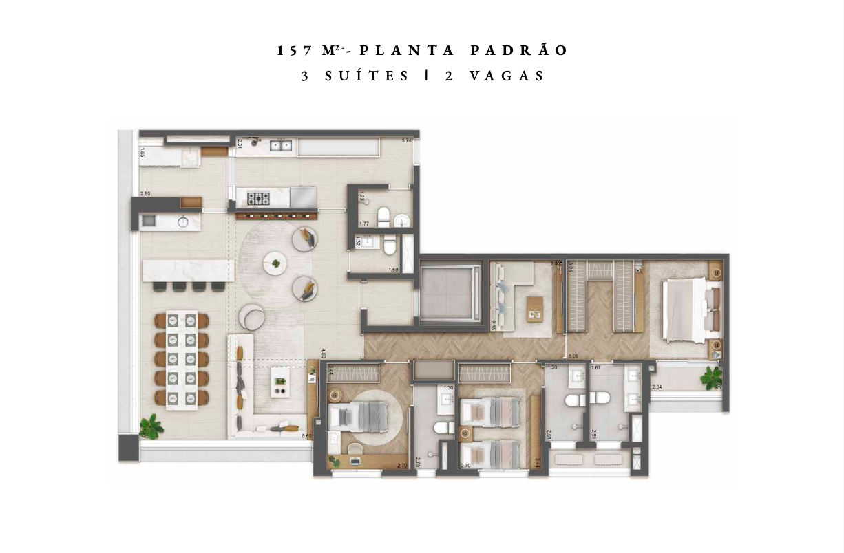 157 m² Padrao