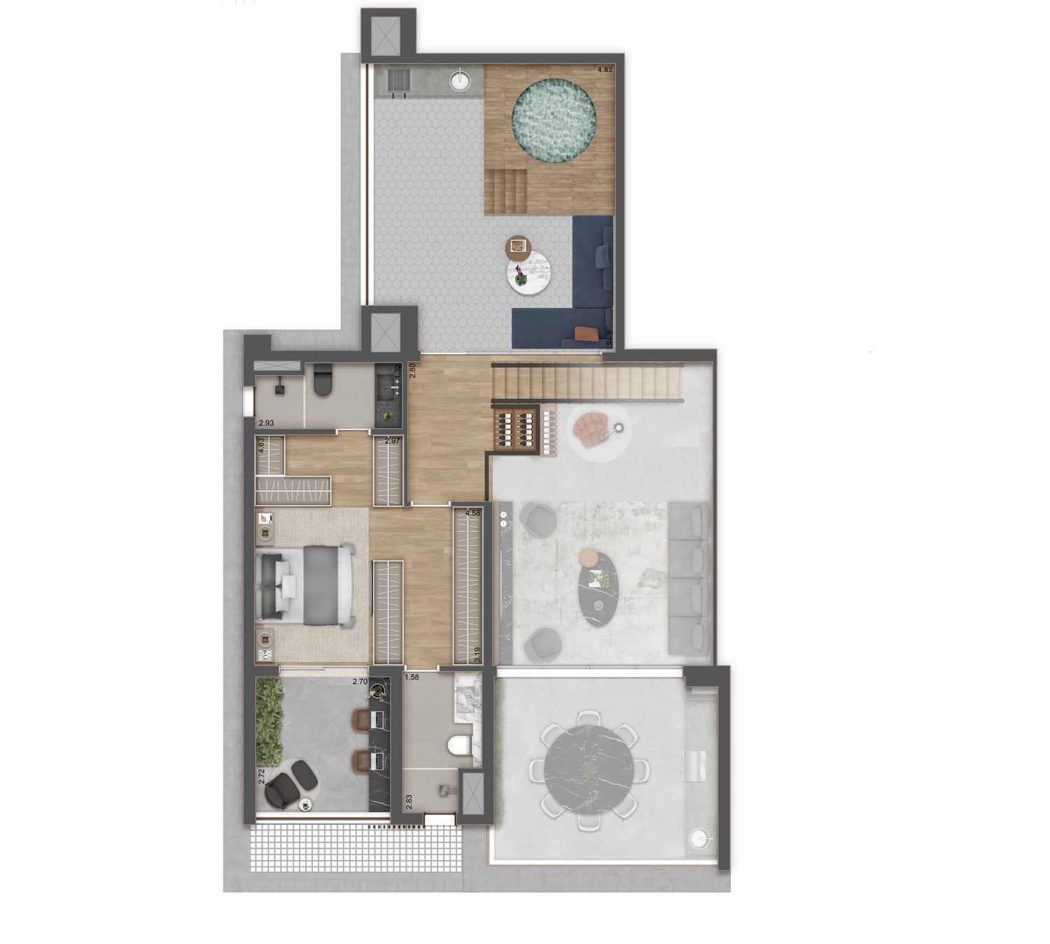 Duplex superior 209m²