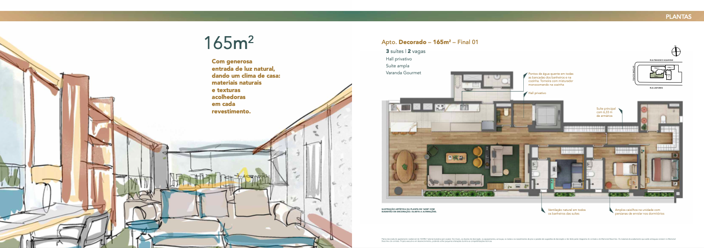 165 m² decorado