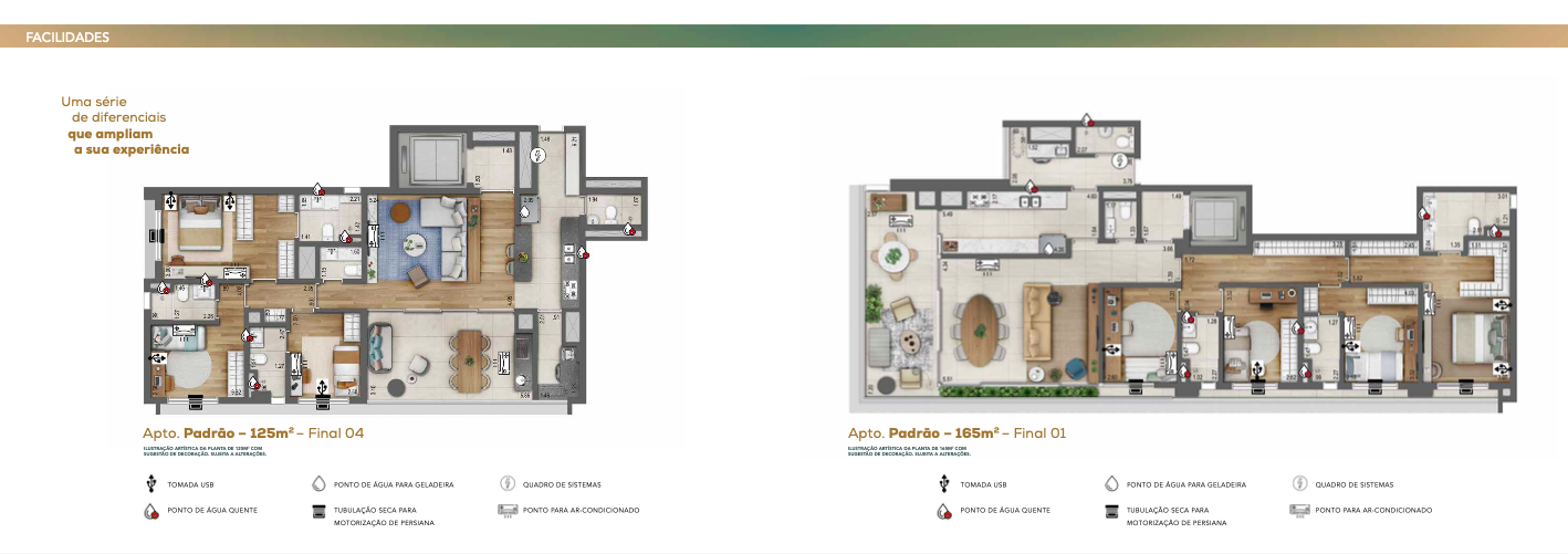 Aptos 125 m² final 4 e 165 m² final 1