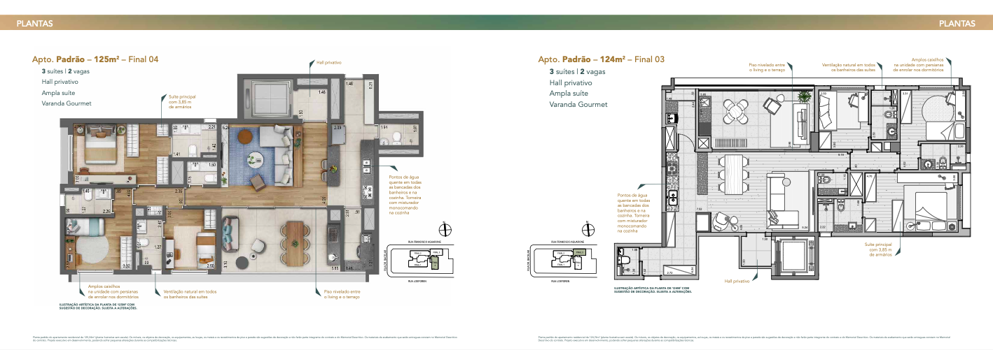 Apto 125 m² final 3 e 4