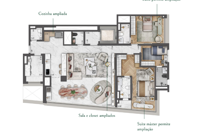 APARTAMENTO OPÇÃO 162m²