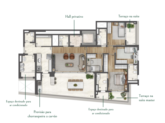 PLANTA 162m², 4 DORMS, 2 SUITES
