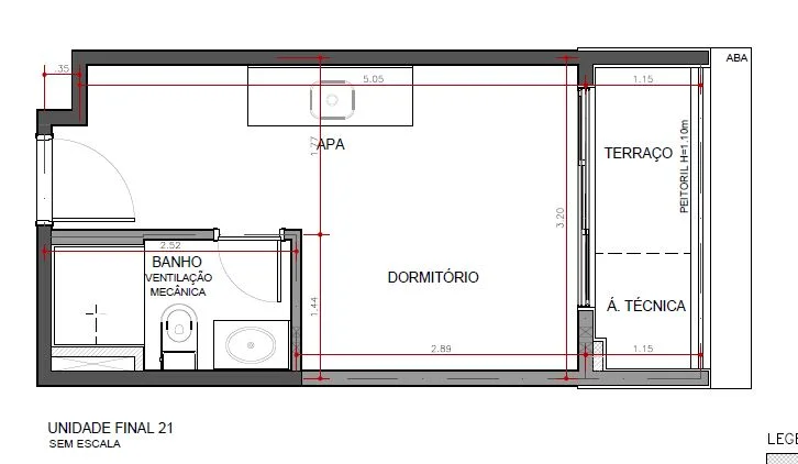 Planta 21m²
