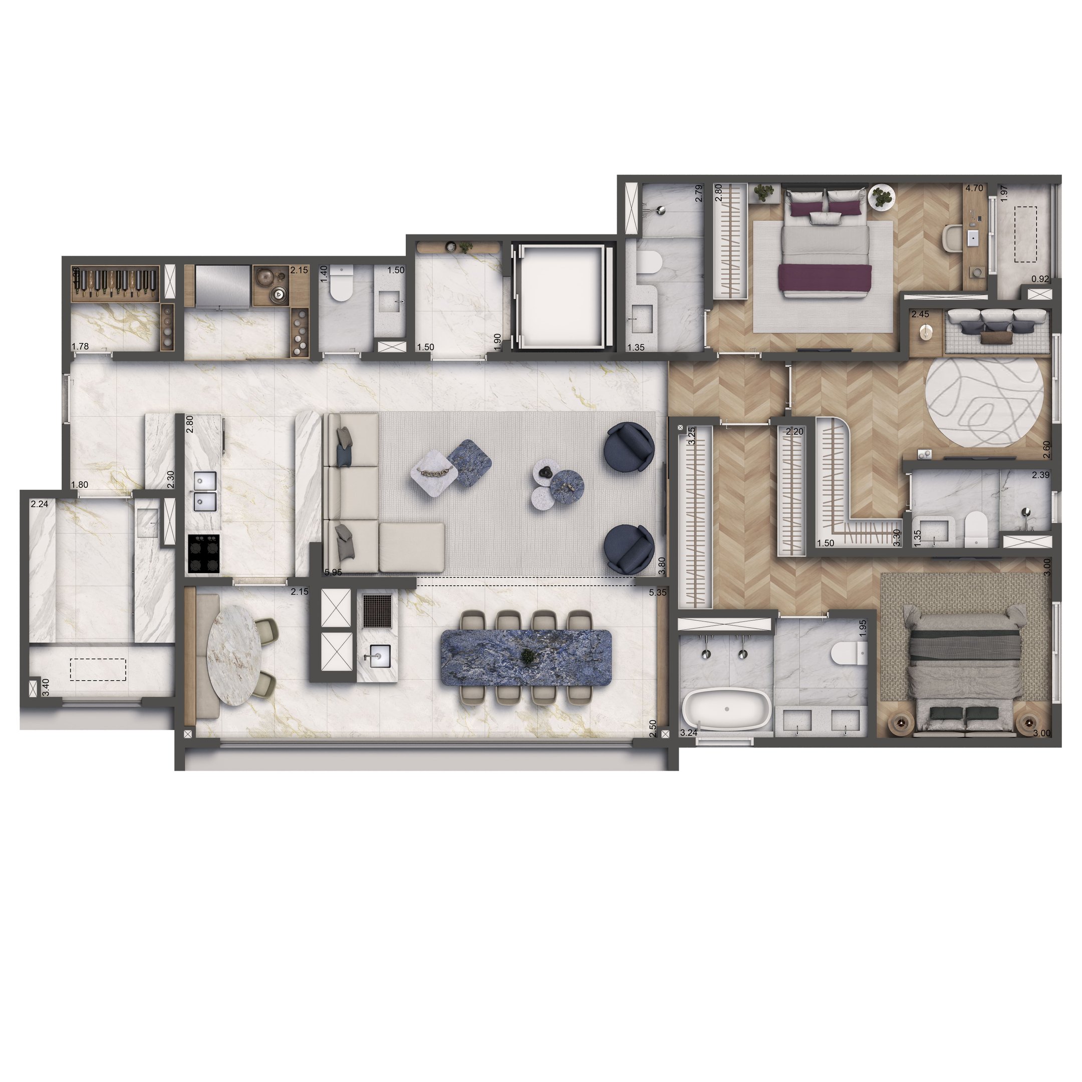 20_LIVMAS_PLANTA TIPO 149m² DECORADO_HR3