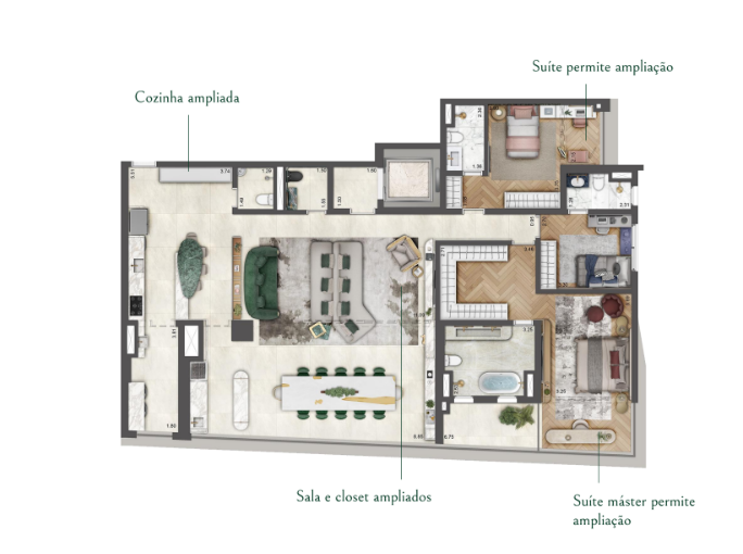 APARTAMENTO OPÇÃO 199m²