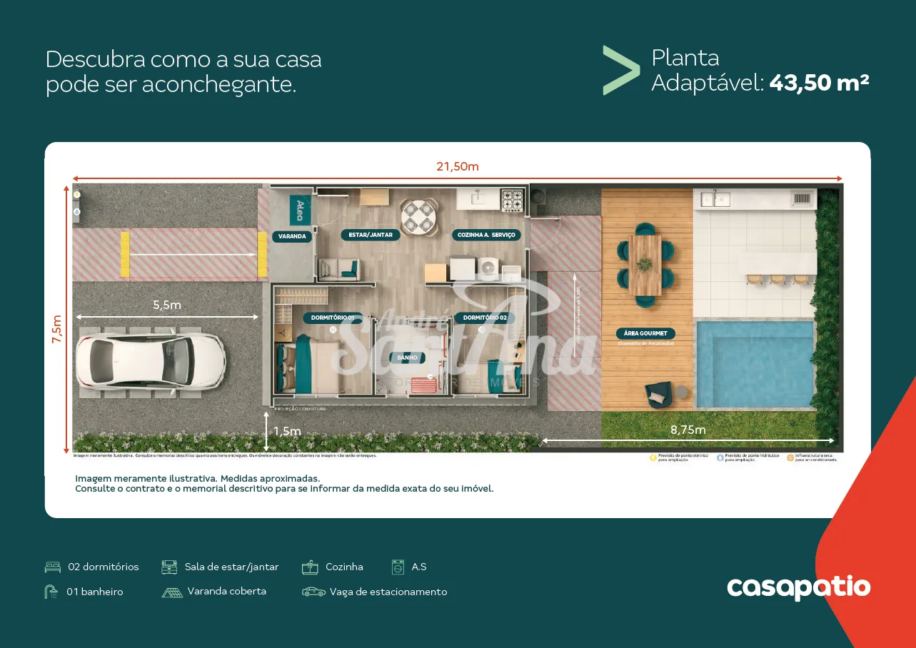 Casa 43,50m²
