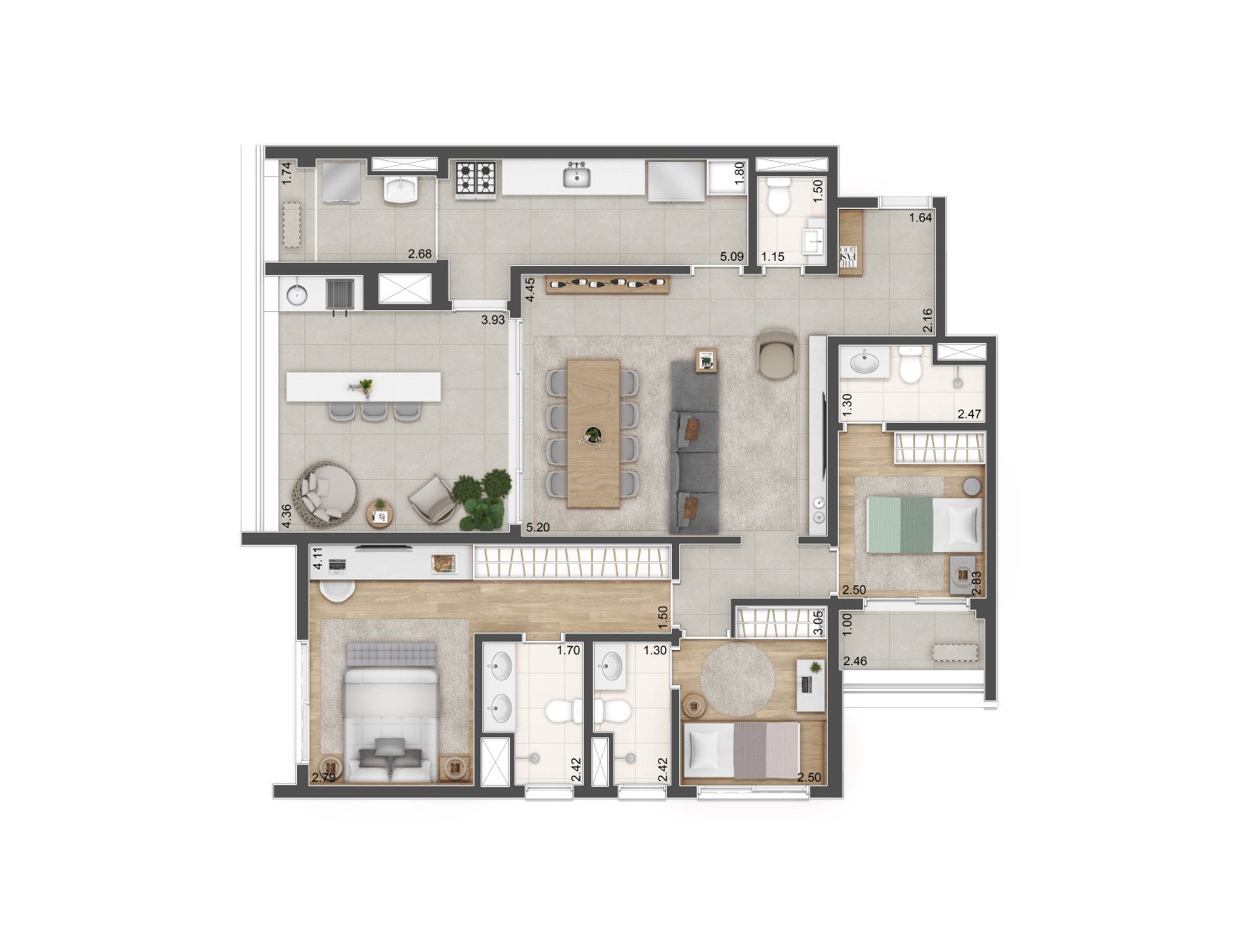 19 - PLANTA 125m² - TIPO 1