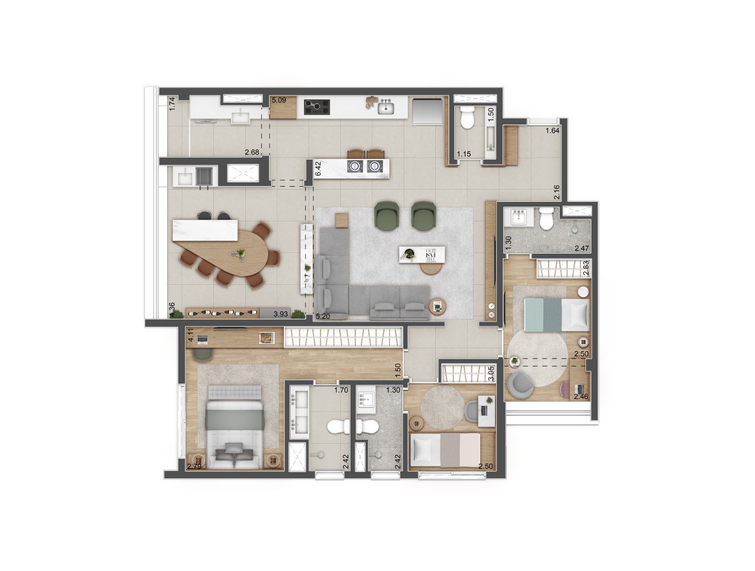 20 - PLANTA 125m² - TIPO 2