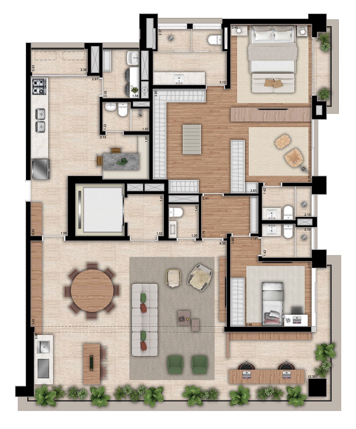 Opcao-2-Planta-de-195m²-com-2-Suites-DOC-Vila-Nova-Conceicao