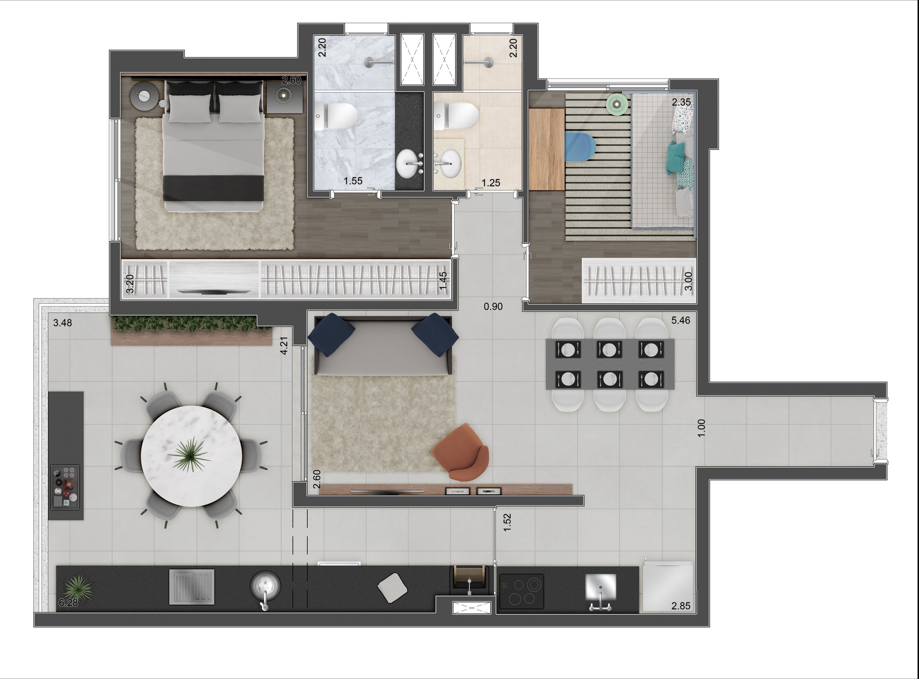 Planta-73m²