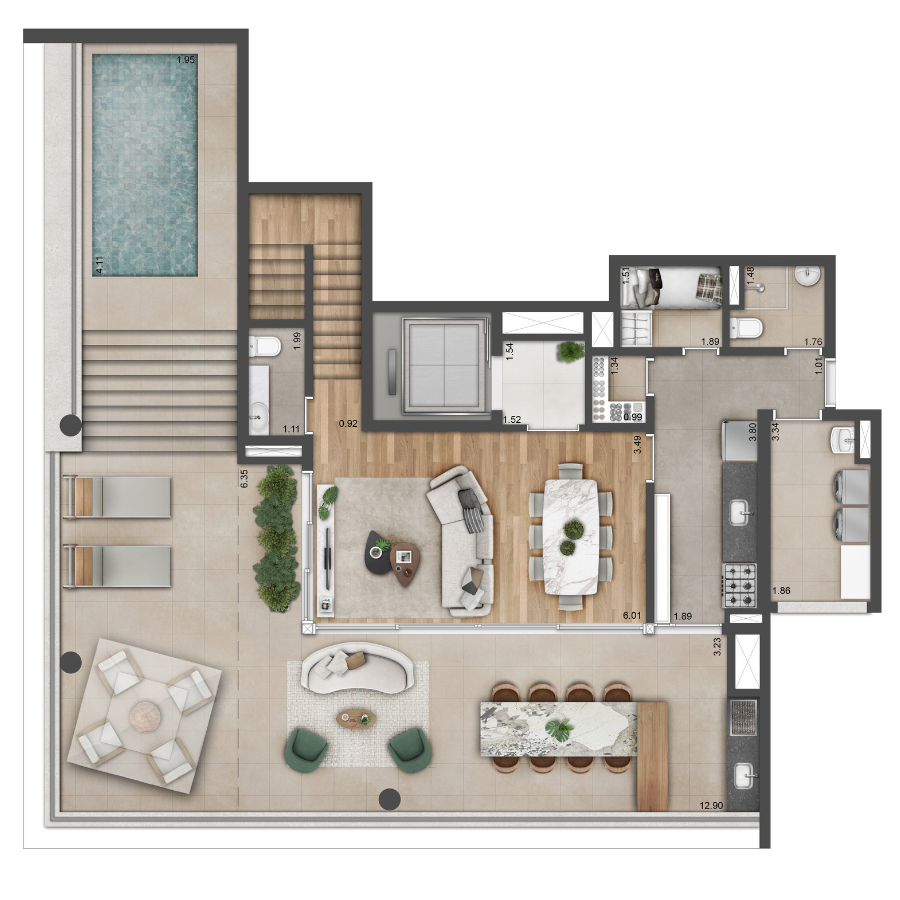 300m² duplex superior