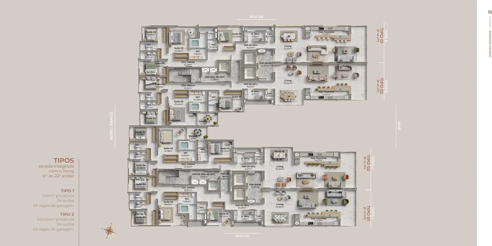 Planta 6º ao 22º