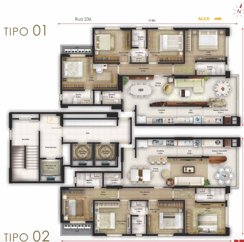 Planta Tipo 1 e 2