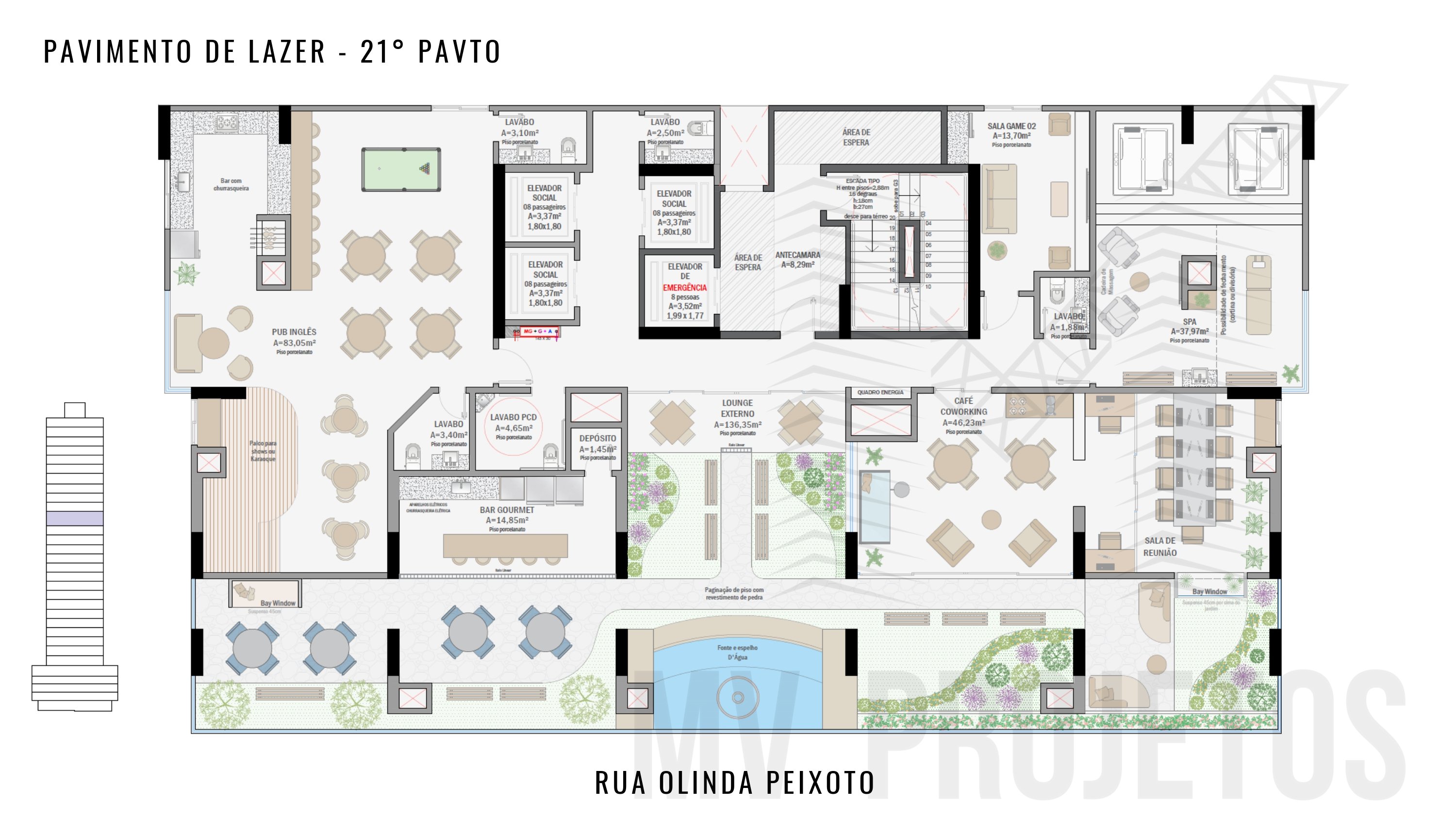 Planta Lazder 21° Pavimento 