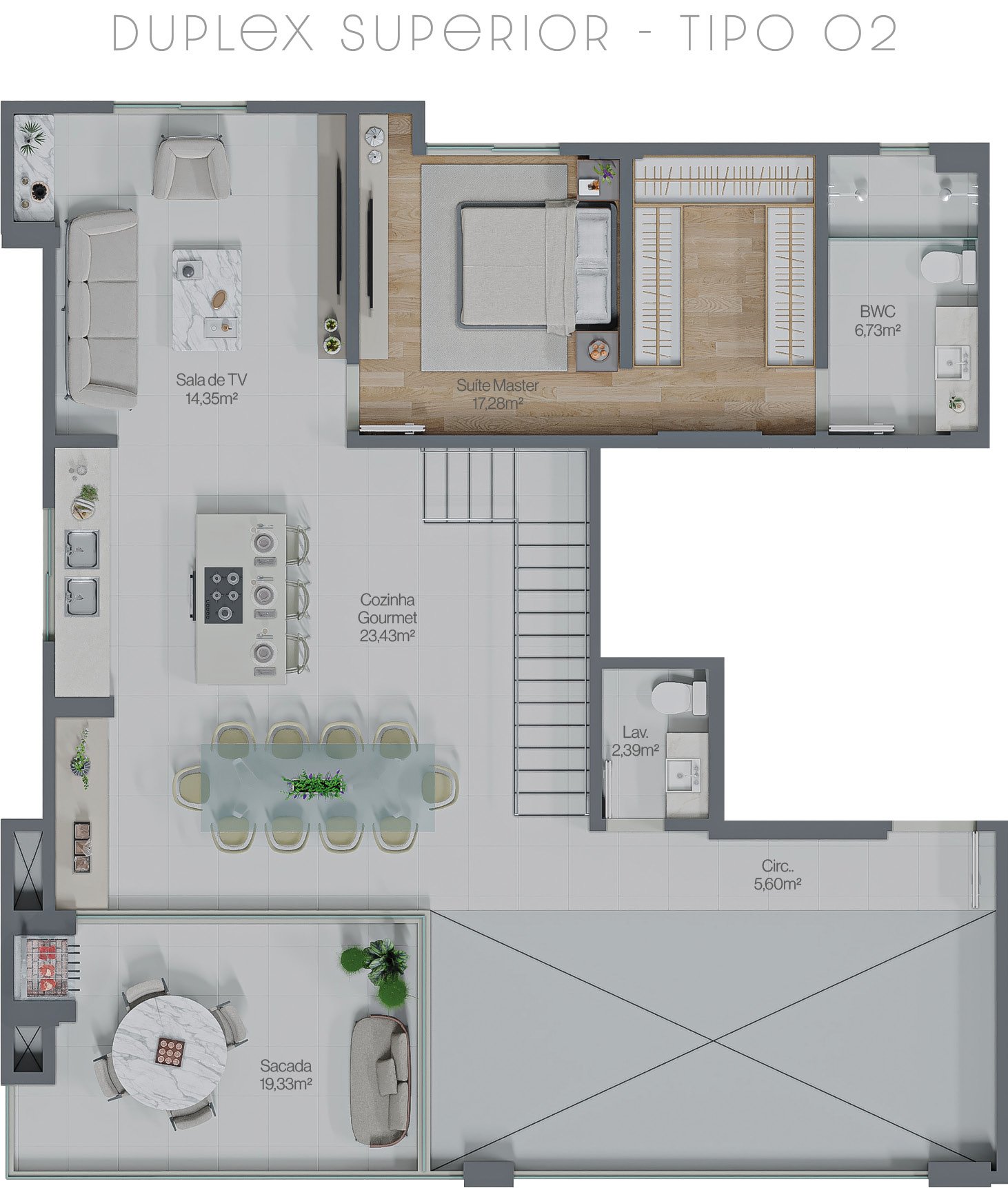Planta Duplex Superior Tipo 2
