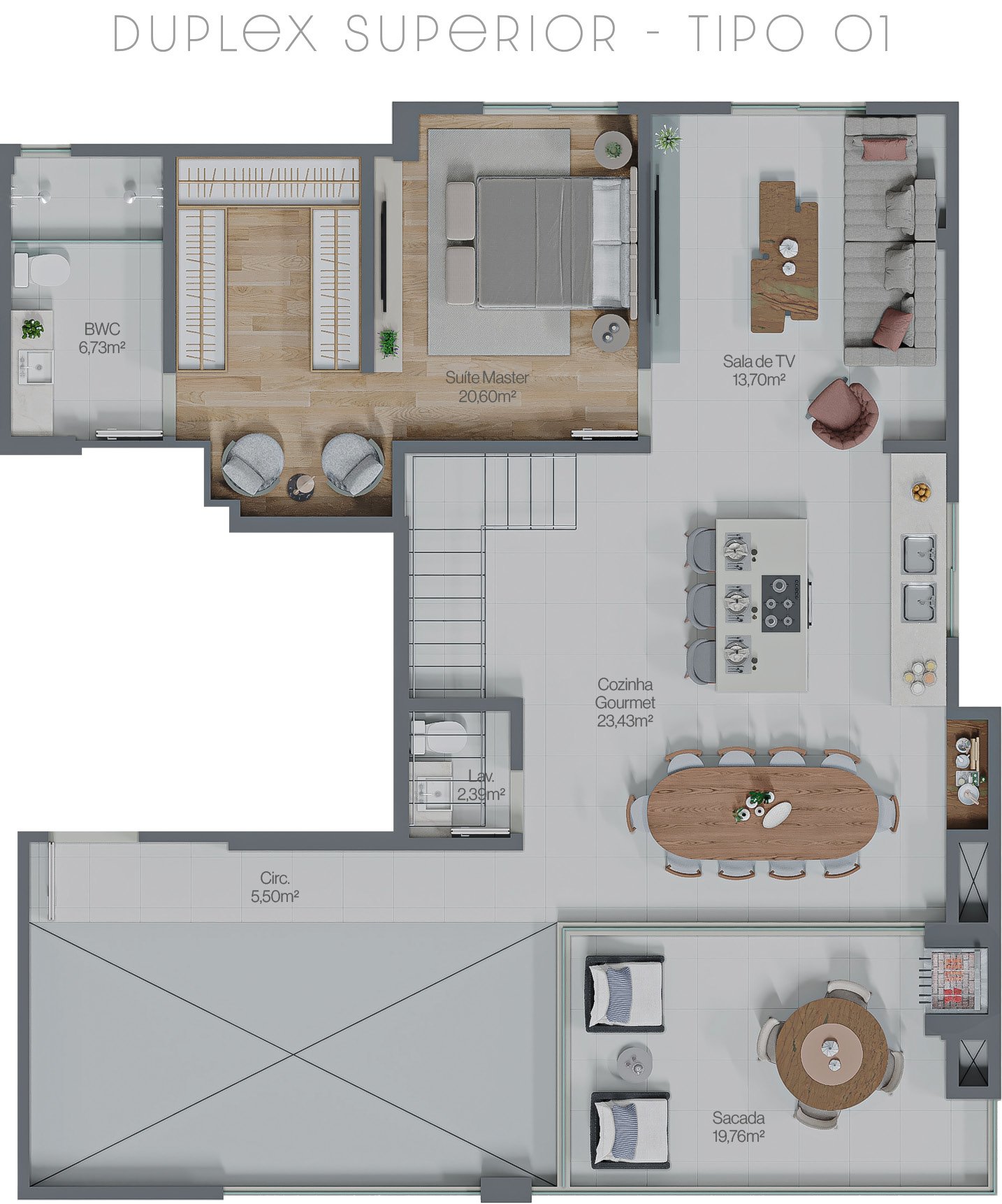 Planta Duplex Superior Tipo 1