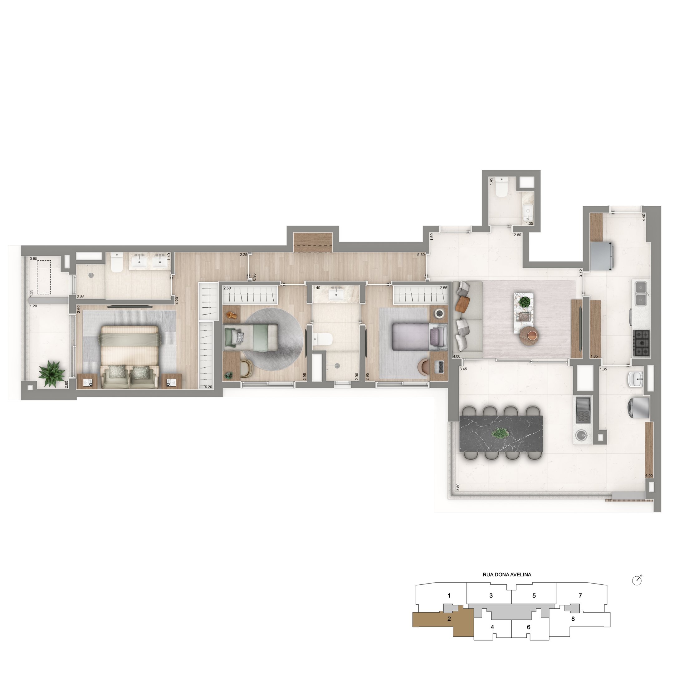 PLANTA TIPO FINAL 02 PADRAO