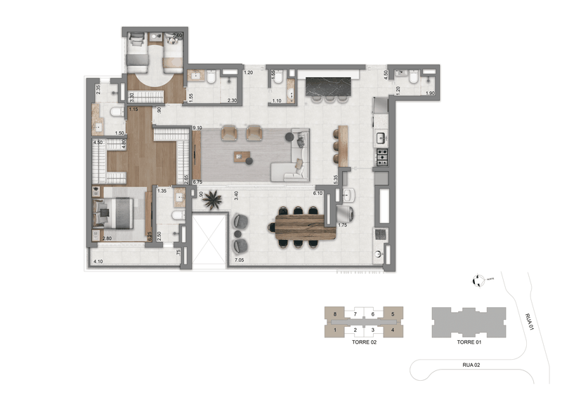 Apartamento 263 m² Alto padrão | 3 suítes | com vaga | lazer na Zona Sul - Lavvi / Cyrela Avenida Roque Petroni Júnior São Paulo - 