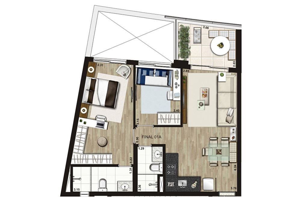 Apartamento à venda com 2 quartos, 69m² - Foto 43