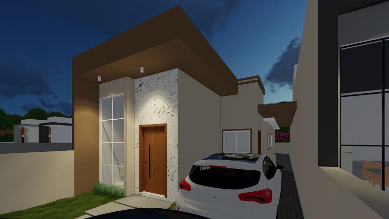 LINDA CASA COM 1 SUÍTE MAIS 2 DORMITÓRIOS NO CENTRO DA GUABIRUBA - Guabiruba - 