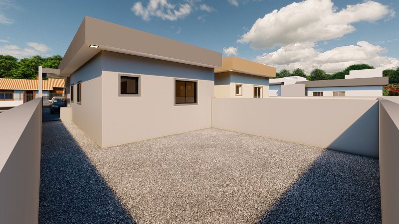 LINDA CASA COM 1 SUÍTE MAIS 2 DORMITÓRIOS NO CENTRO DA GUABIRUBA - Guabiruba - 