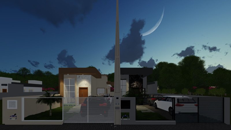 LINDA CASA COM 1 SUÍTE MAIS 2 DORMITÓRIOS NO CENTRO DA GUABIRUBA - Guabiruba - 