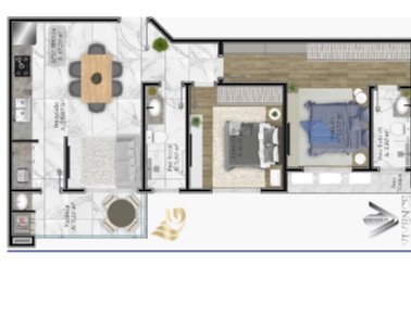 APARTAMENTO COM 1 SUÍTE MAIS 1 DORMITÓRIO NO BAIRRO RIO BRANCO - Brusque - 
