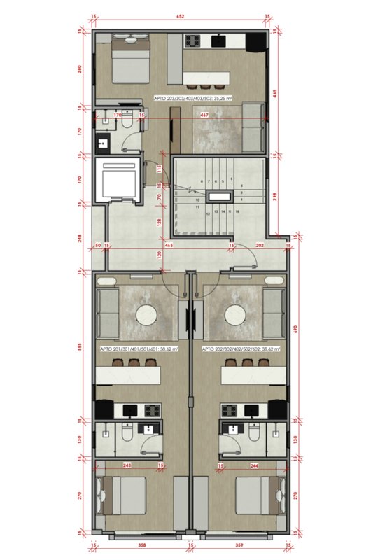 APARTAMENTO COM 1 DORMITÓRIO NO BAIRRO SÃO PEDRO - Brusque - 