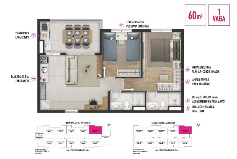 Breve Lançamento de apartamentos com 49m² com 1 ou 2 dormitórios em Barueri por R$ 349.900 Avenida José Dias da Silva Barueri - 