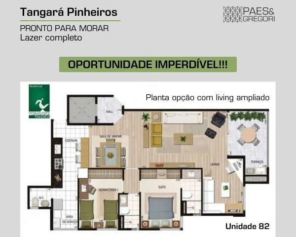 Excelente apartamento com 2 dormitórios (1 suíte) em Pinheiros Rua Cônego Eugênio Leite São Paulo - 