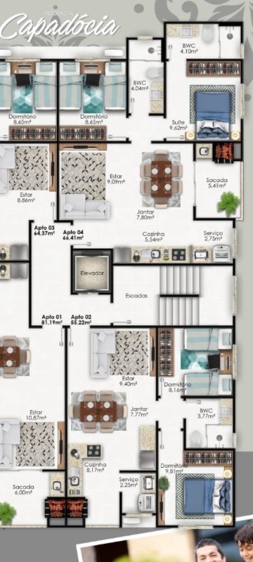 APARTAMENTO COM 1 SUÍTE MAIS 1 DORMITÓRIO NO BAIRRO AZAMBUJA - Brusque - 