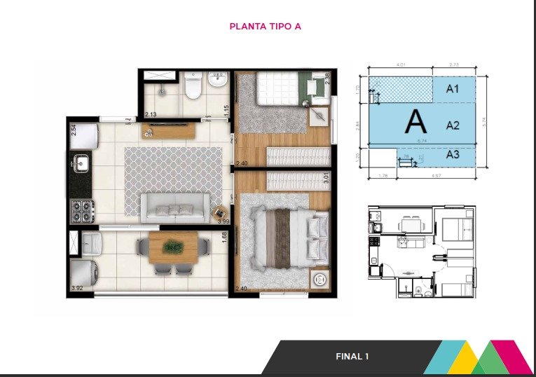 Interlagos 2 dorms, Piscina e opção de vaga de garagem Rua José Neves São Paulo - 