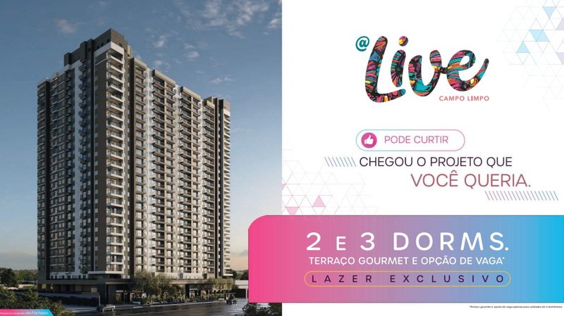Lançamento no Campo Limpo 2 ou 3 dormitórios opção de vaga Estrada do Campo Limpo São Paulo - 