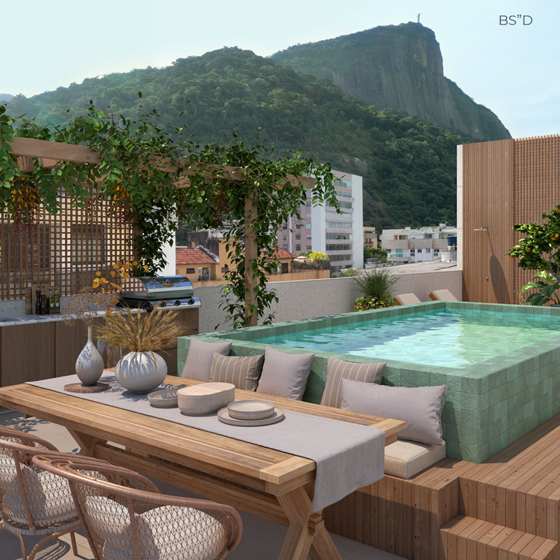 Cobertura 2 quartos Jardim Botânico com piscina Serena Rua Conde Afonso Celso  Rio de Janeiro - 