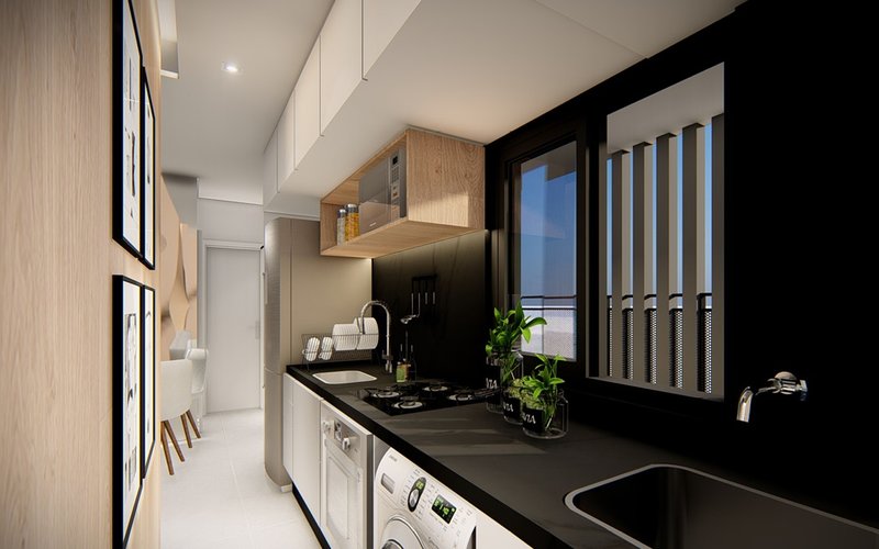 Novíssimo Apartamento de 2 Quartos na Vila Matilde, São Paulo - Em Construção, Com Sala de Rua Benedito Passos São Paulo - Decorado - Cozinha