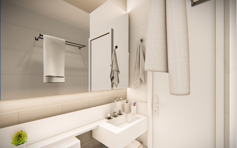 Novíssimo Apartamento de 2 Quartos na Vila Matilde, São Paulo - Em Construção, Com Sala de Rua Benedito Passos São Paulo - Decorado - Banheiro