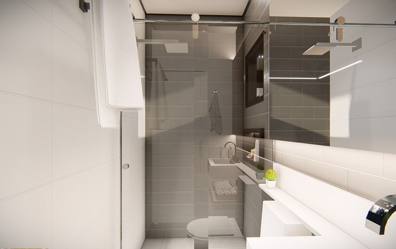 Novíssimo Apartamento de 2 Quartos na Vila Matilde, São Paulo - Em Construção, Com Sala de Rua Benedito Passos São Paulo - Decorado - Banheiro