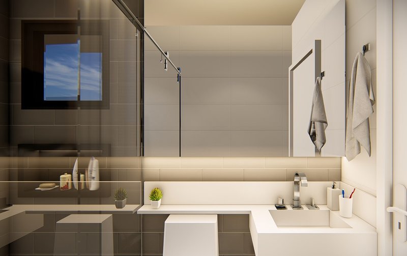 Novíssimo Apartamento de 2 Quartos na Vila Matilde, São Paulo - Em Construção, Com Sala de Rua Benedito Passos São Paulo - Decorado - Banheiro