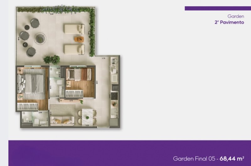 Apartamento para venda com 40m² com 2 dormitórios na Penha - Opção com/ou sem VAGA Rua Doutor Suzano Brandão São Paulo - Planta