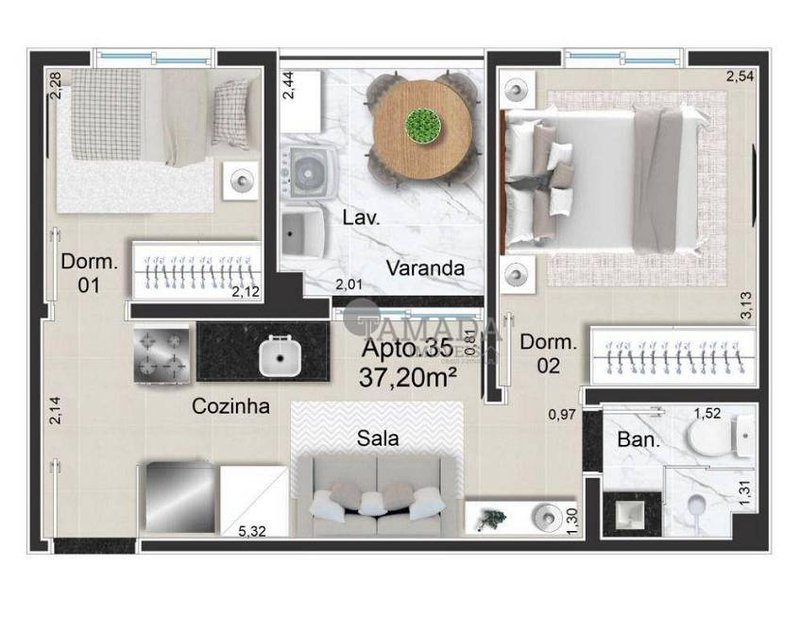 Apartamento à venda 40m² 2 dormitórios com varanda na Vila Carrão - Também opção com VAGA Rua Dentista Barreto São Paulo - 