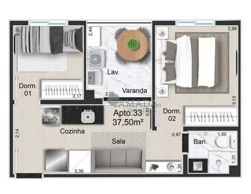 Apartamento à venda 40m² 2 dormitórios com varanda na Vila Carrão - Também opção com VAGA Rua Dentista Barreto São Paulo - 