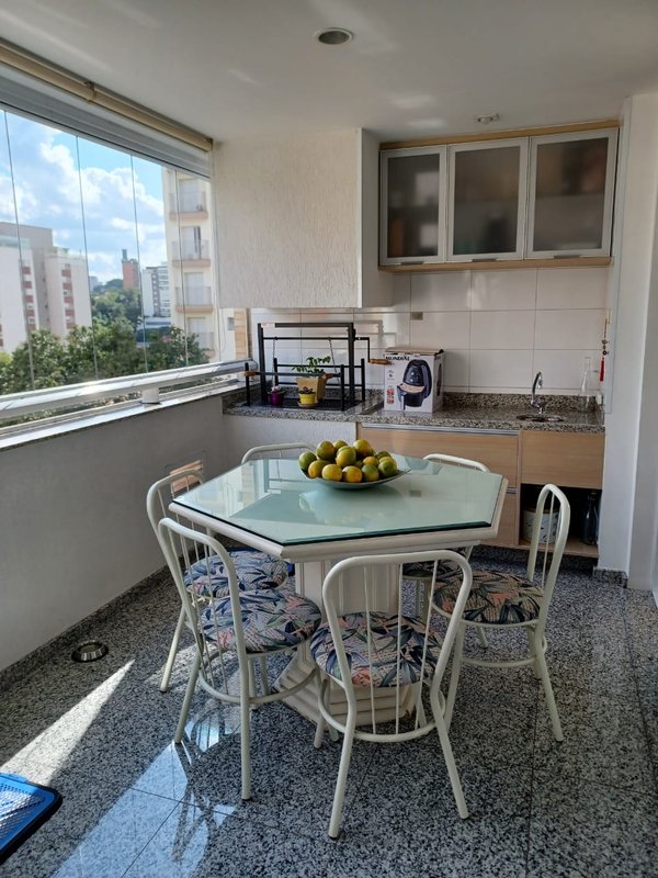 Apartamento com 180m² - 3 suítes, 3 vagas - varanda gourmet Pompéia/Vila Anglo Rua Doutor Miranda de Azevedo São Paulo - 