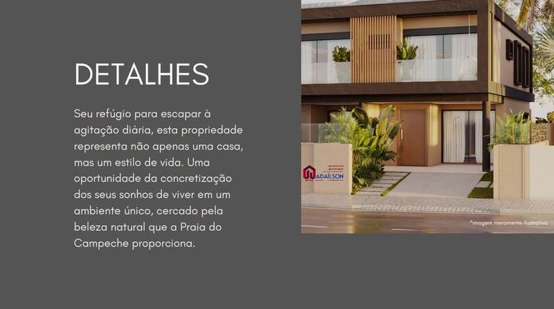 Linda Casa Geminada alto padrão com 3 Suítes Condomínio fechado Campeche Rua Bacupari Florianópolis - 