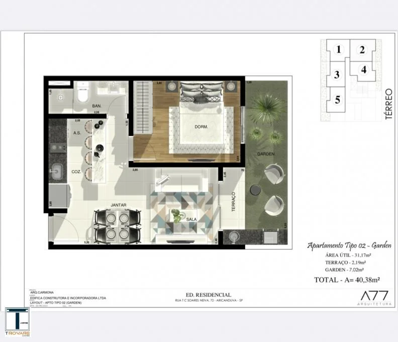Apartamento à venda ao lado do Metrô Penha 1 ou 2 dormitórios - todos com sacadas! Rua Tenente-Coronel Soares Neiva São Paulo - Planta